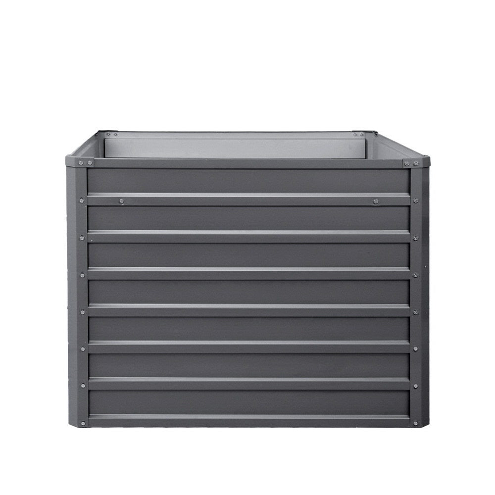 Green Fingers 2x Garden Bed 100x100x77cm Planter Box Raised Container Galvanised