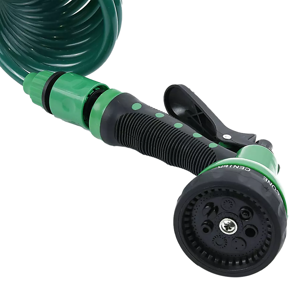 30M Garden Hose Heavy-Duty Coiled Spiral Car Washing Cleaning Water Hose Garden