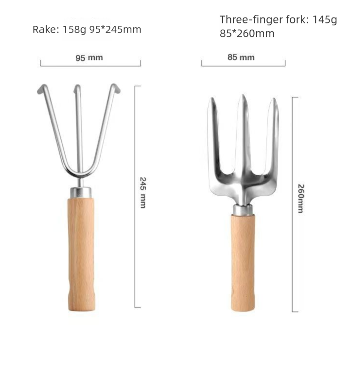 9-Piece Gardening Tool Set - Heavy Duty Stainless Steel with Beechwood Handles - Complete Garden Kit including Storage Tote, Hand Trowel, Rake, Pruning Shears and Gloves, Durable Gift Ready Solution