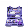 10-Piece Purple Professional Garden Tool Set with Carrying Case - Ergonomic Gardening Kit for Digging, Weeding & Pruning
