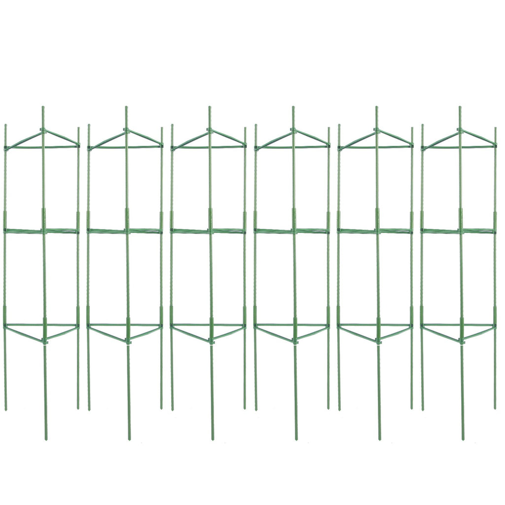 6 Packs Tomato Cages for Garden, 1230 mm Tomato Trellis Plant Stakes Support, Stackable Tall Plant Support Cage, for Raised Garden Bed, Vegetables Flowers and Climbing Plants